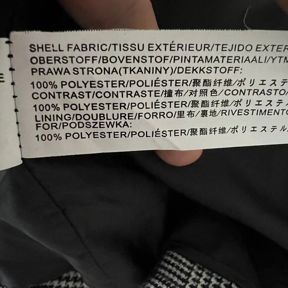 Chriselle Lim Bianca Piped Houndstooth Blazer Jacket Women Size Medium - Picture 11 of 11